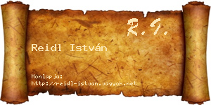 Reidl István névjegykártya